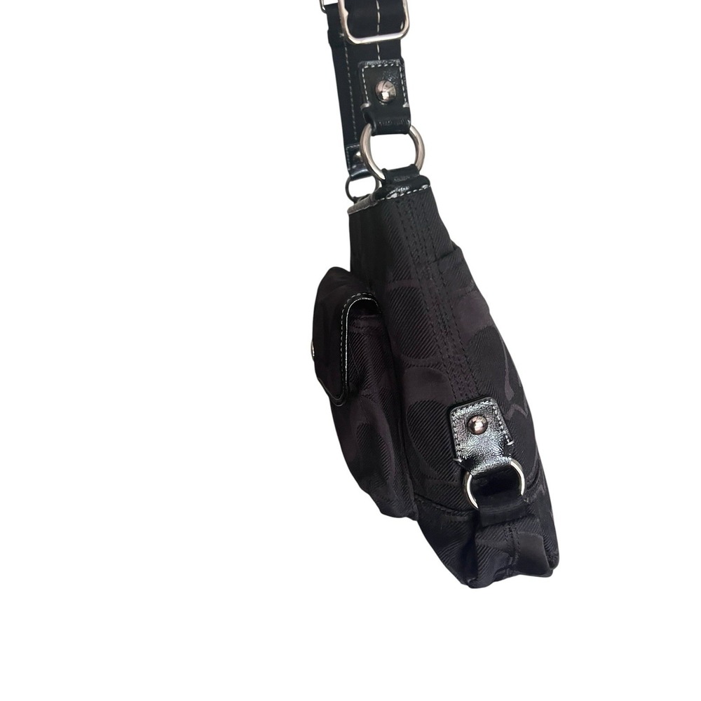 Coach Black Signature Ashley Shoulder Bag Crossbody w/Patent Leather Trim - Picture 5 of 16